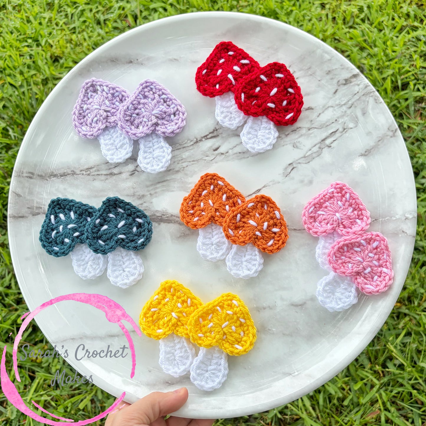 Mushroom Piggie Hair Clips