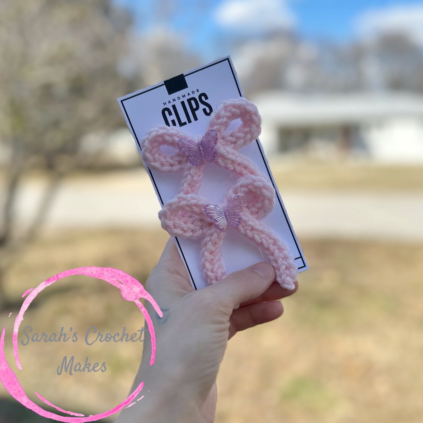 Light Pink Handtied Butterfly Piggies