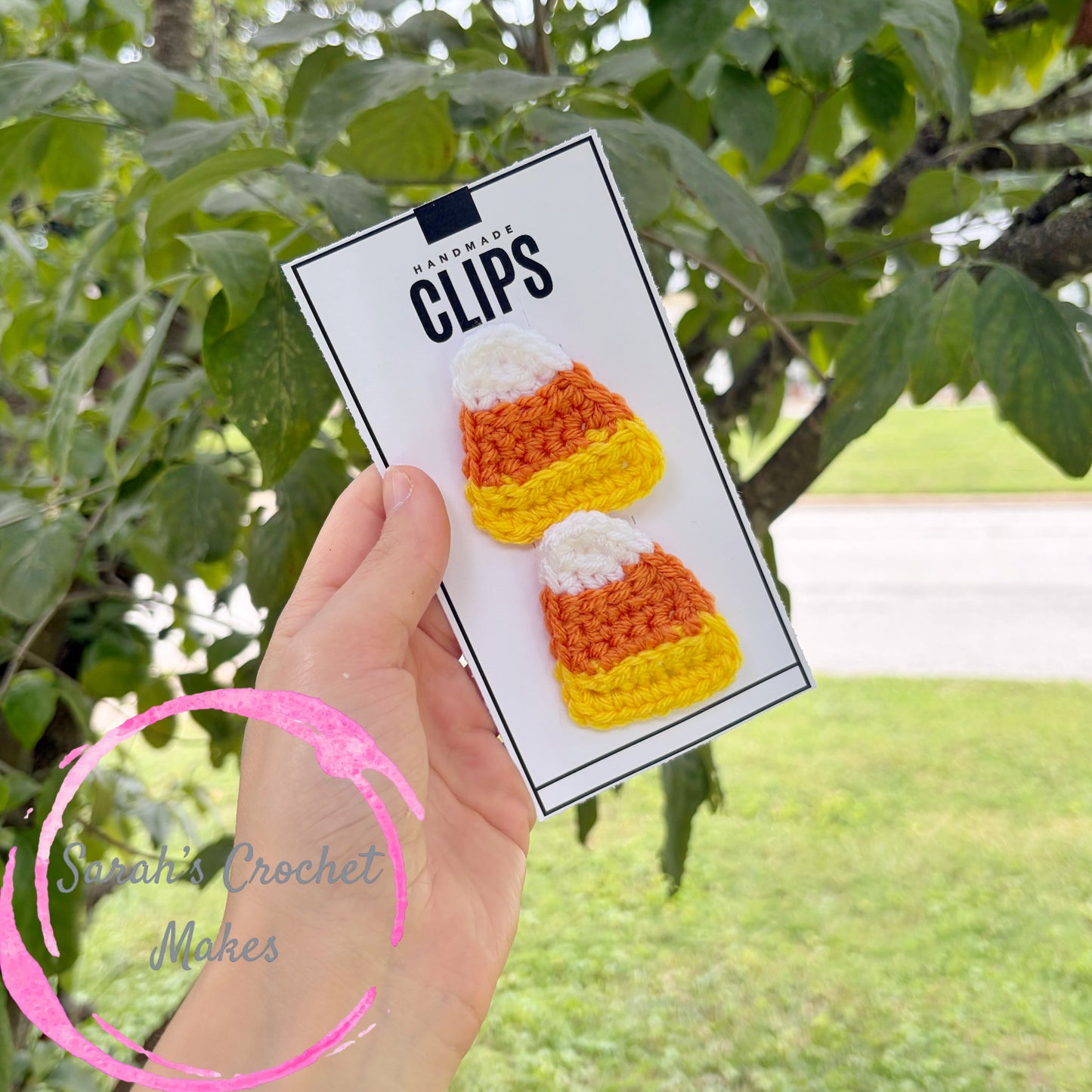 Candy Corn Hair Clips