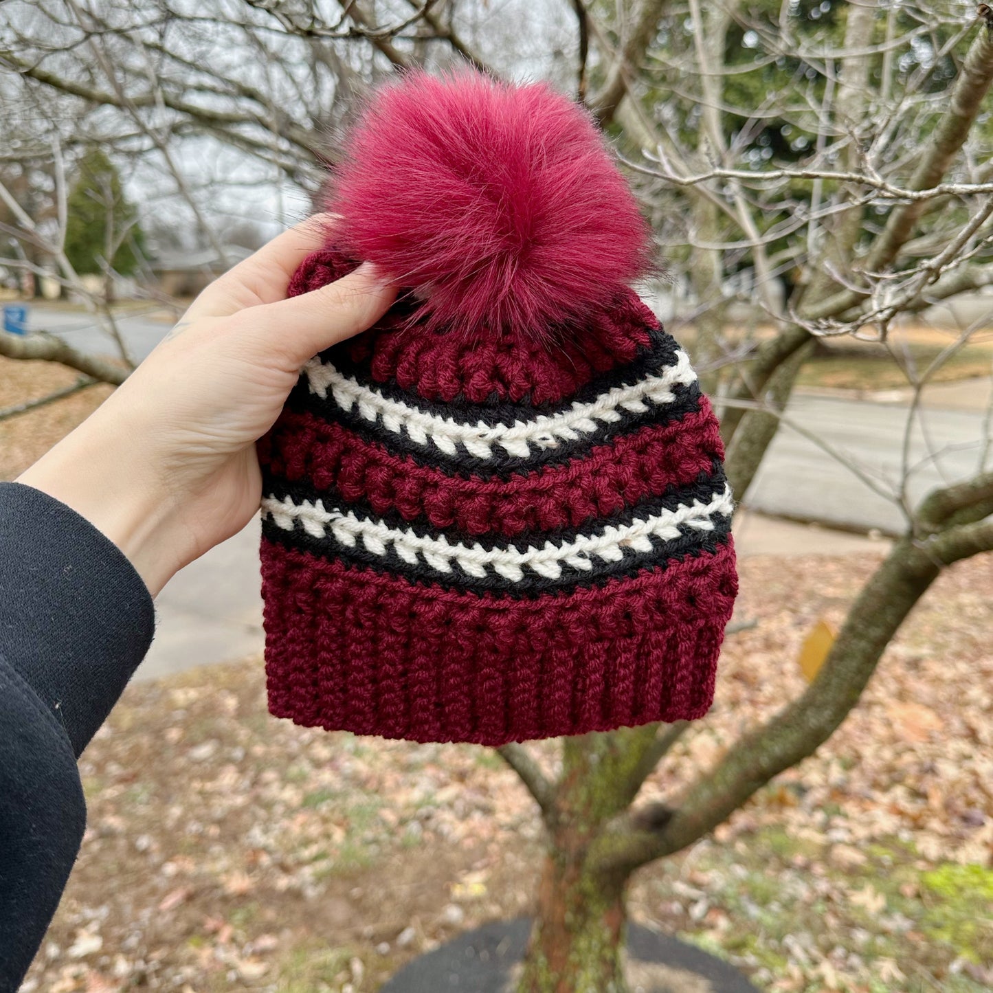 6/12 Month, Burgundy Beanie