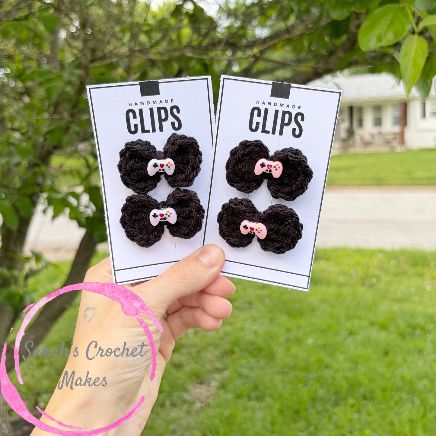 Gamer Girl Mini Bows (on clips)