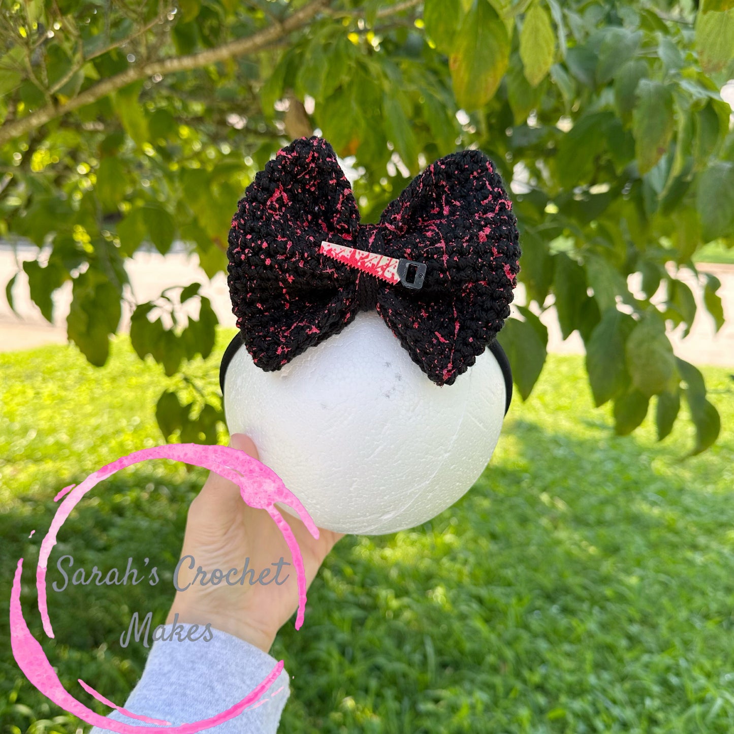 5" Black Blood Splatter on Nylon