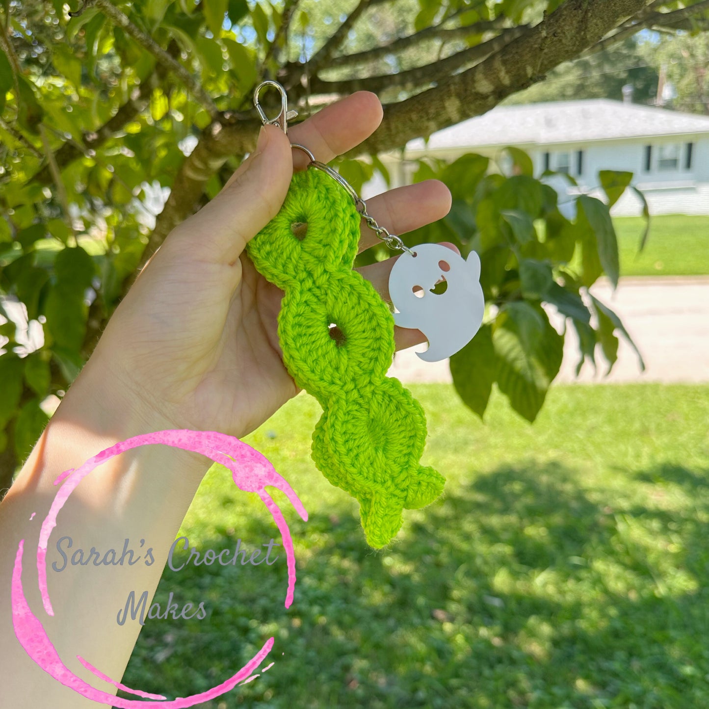 Green Ghost Wristlet