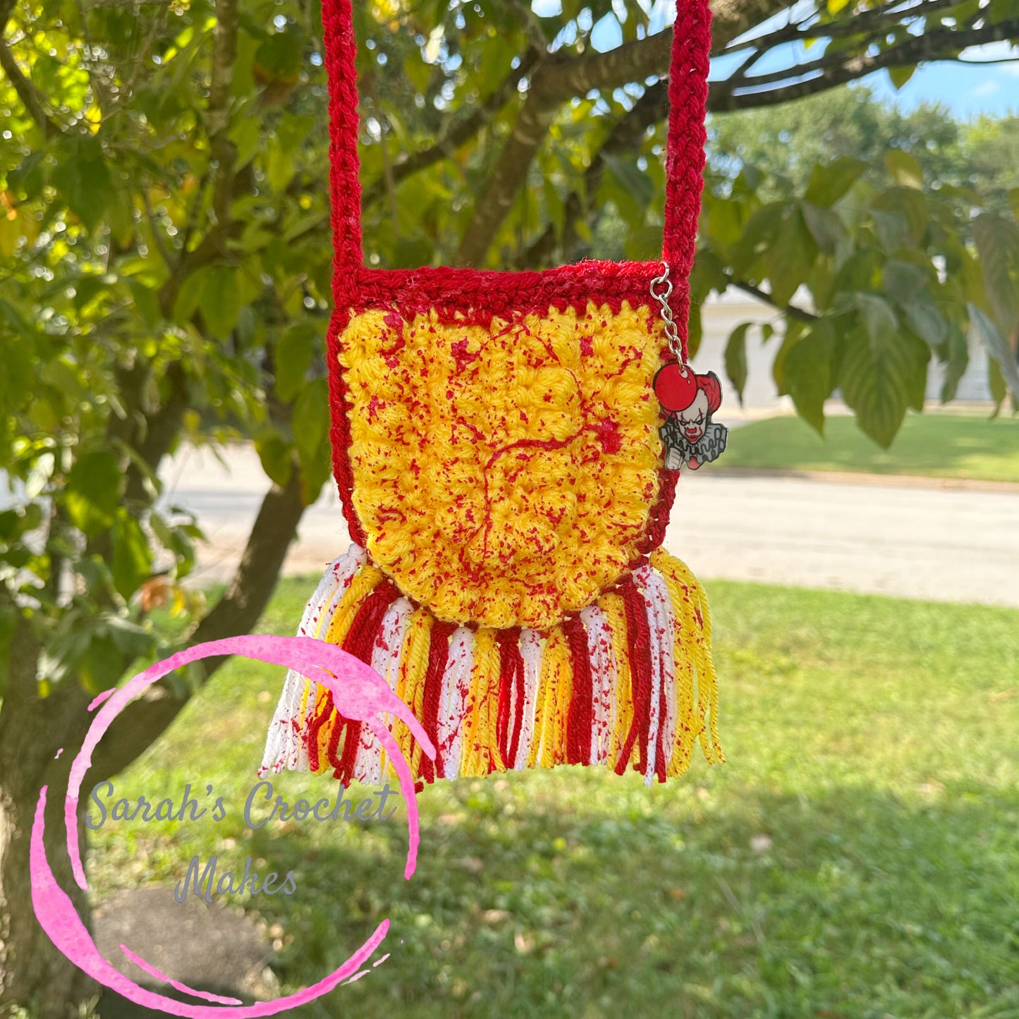 Blood Splatter Boho Purse