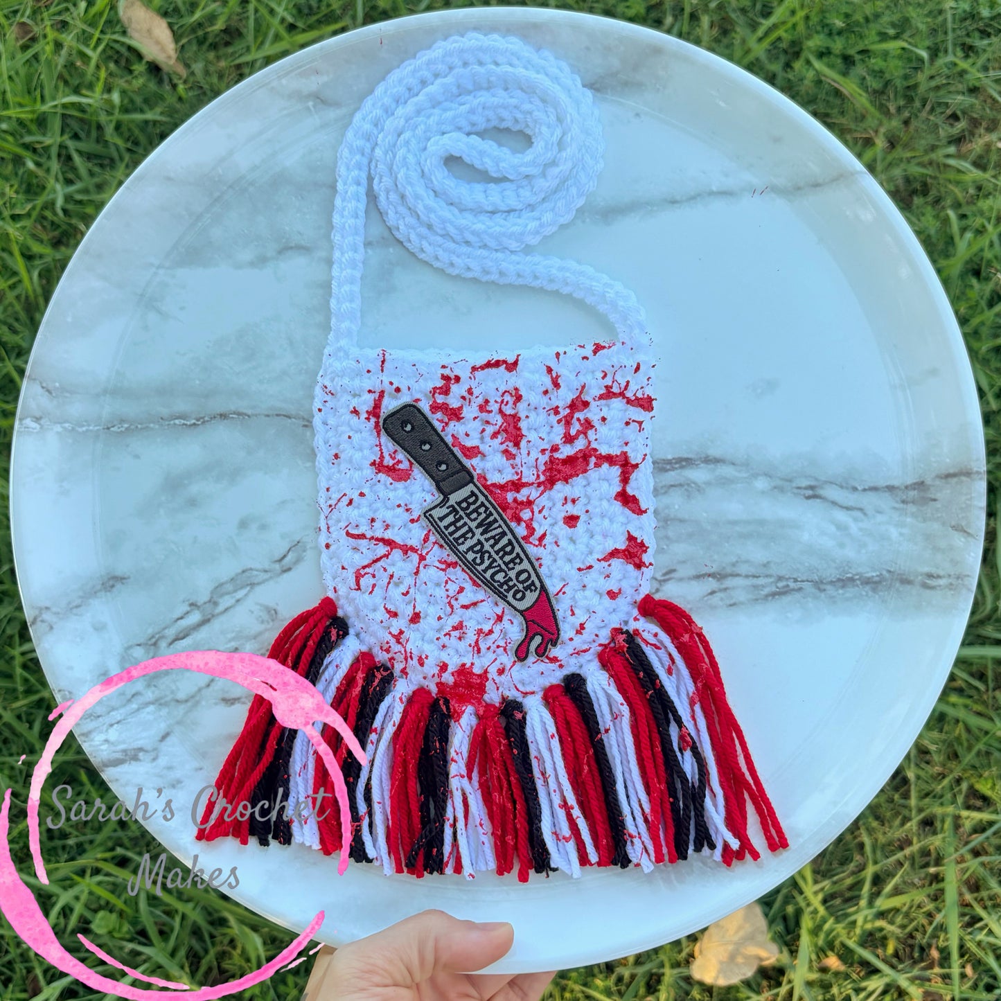 Knife Psycho Blood Splatter Purse