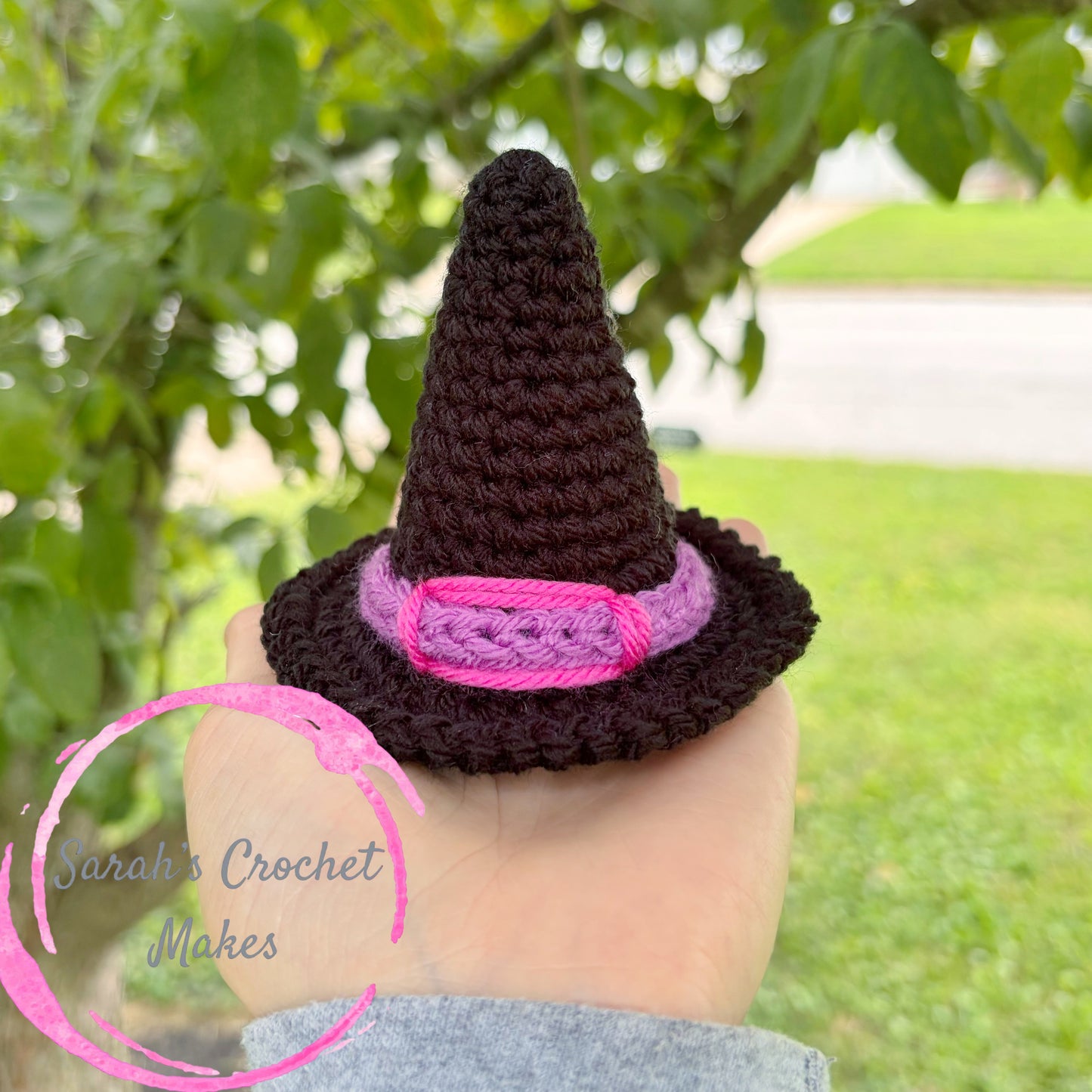 Black Witch Hat (ON CLIP OR NYLON)