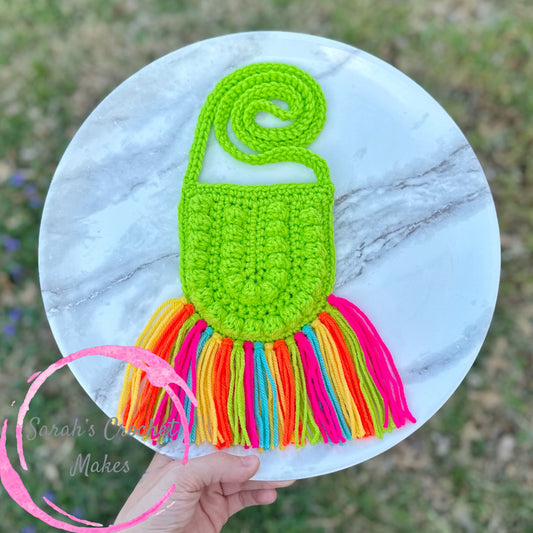Neon Green Boho Purse