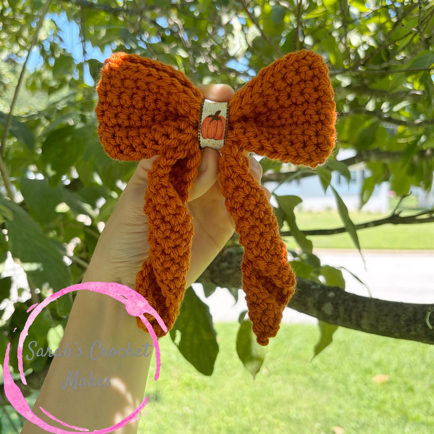 Burnt Pumpkin Fall Sailor Bow