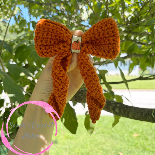 Burnt Pumpkin Fall Sailor Bow