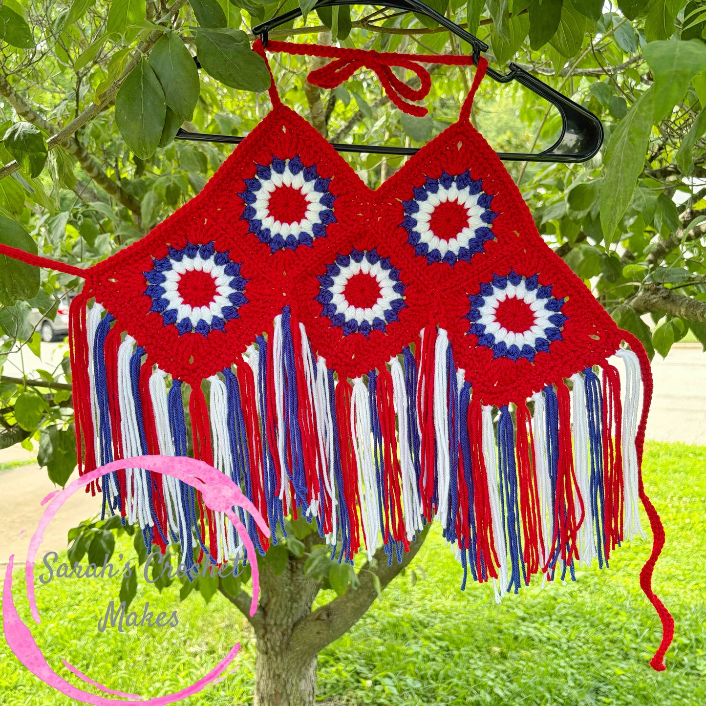 Fourth of July Fringe Halter Top