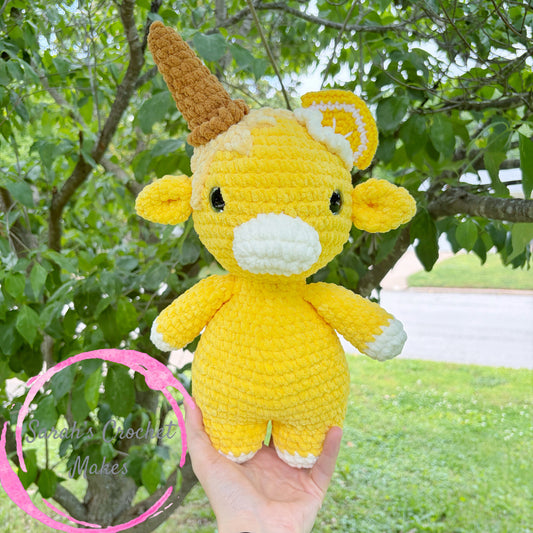 Lemon Ice Cream Cow Plushie