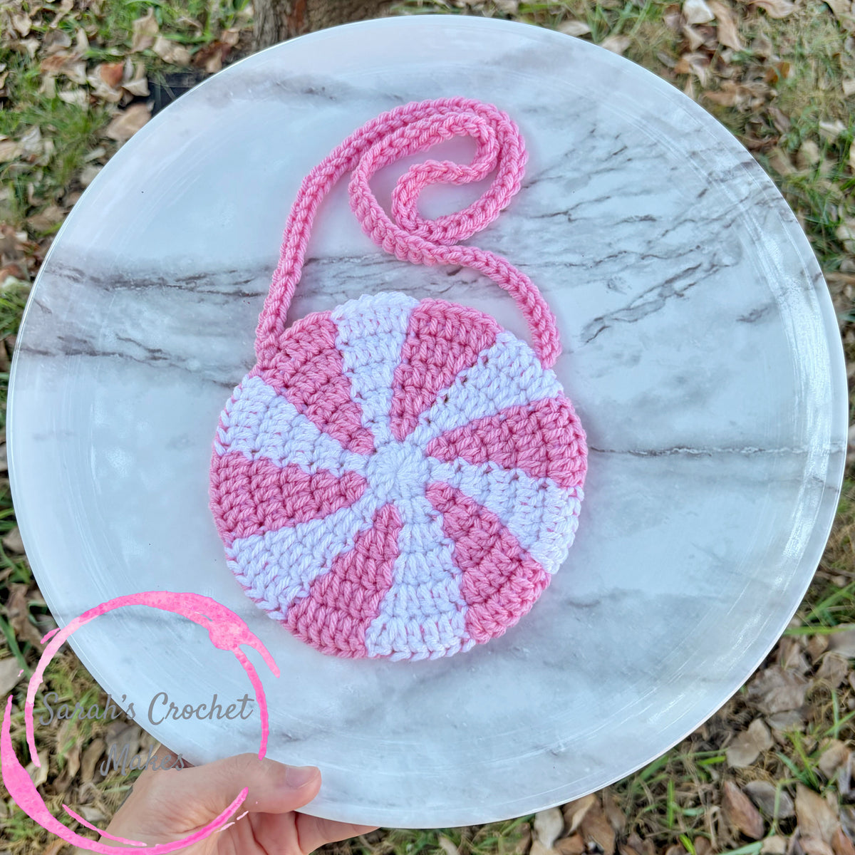 Pink Christmas Peppermint Swirl (TODDLER STRAP)