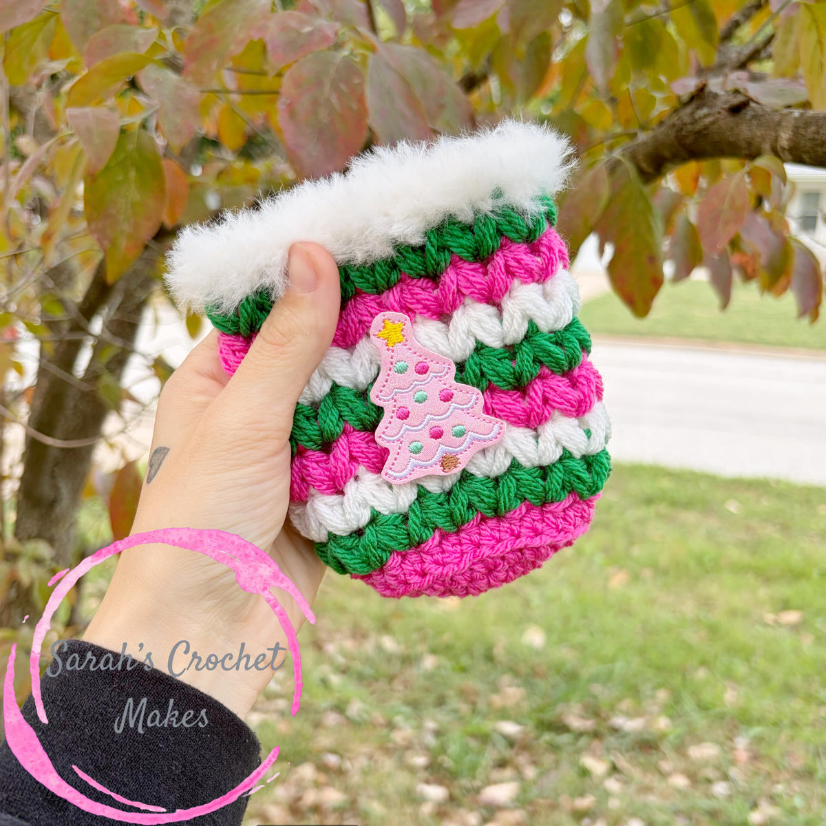 Pink Christmas, Tree Cozy (MEDIUM)