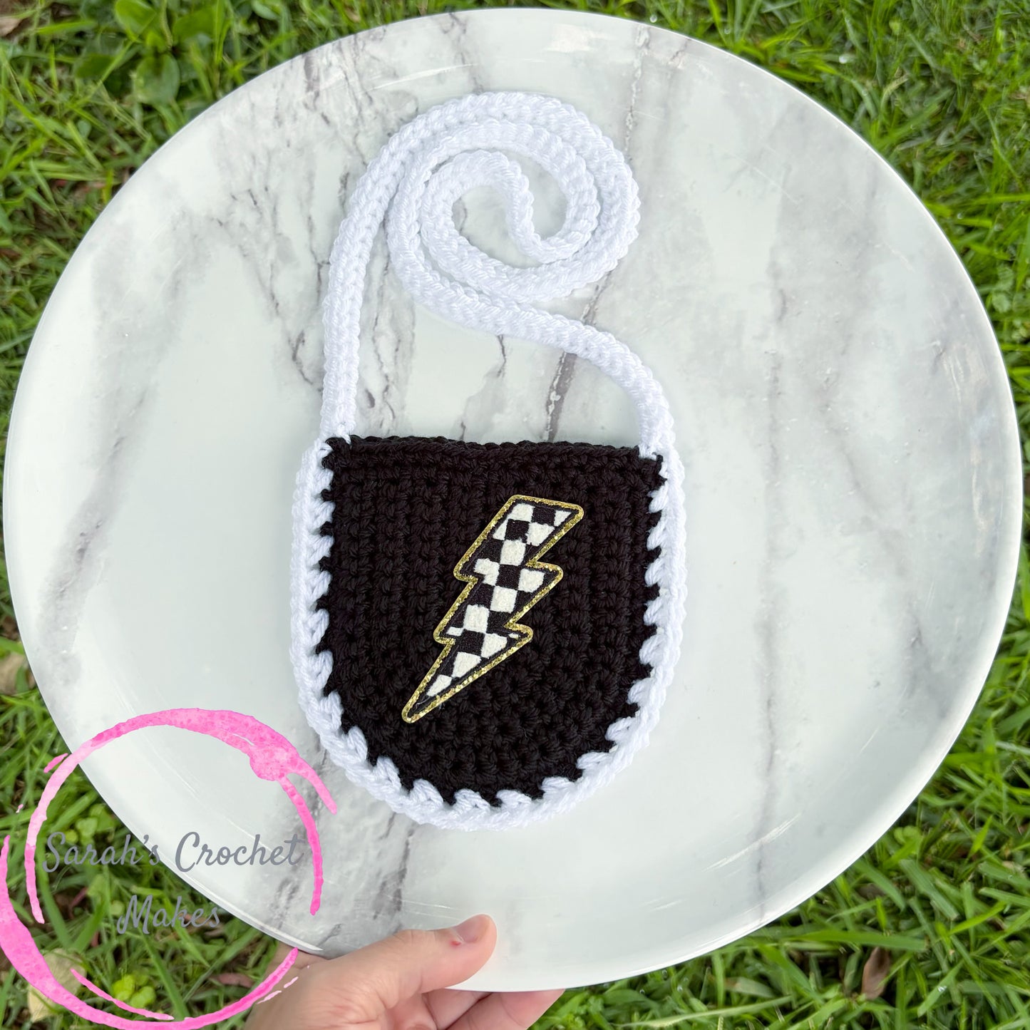 Checkered Bolt Purse