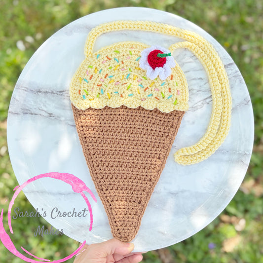 Vanilla Ice Cream Cone Purse