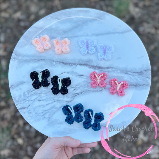 Sparkly Mini Butterfly Piggie Clips