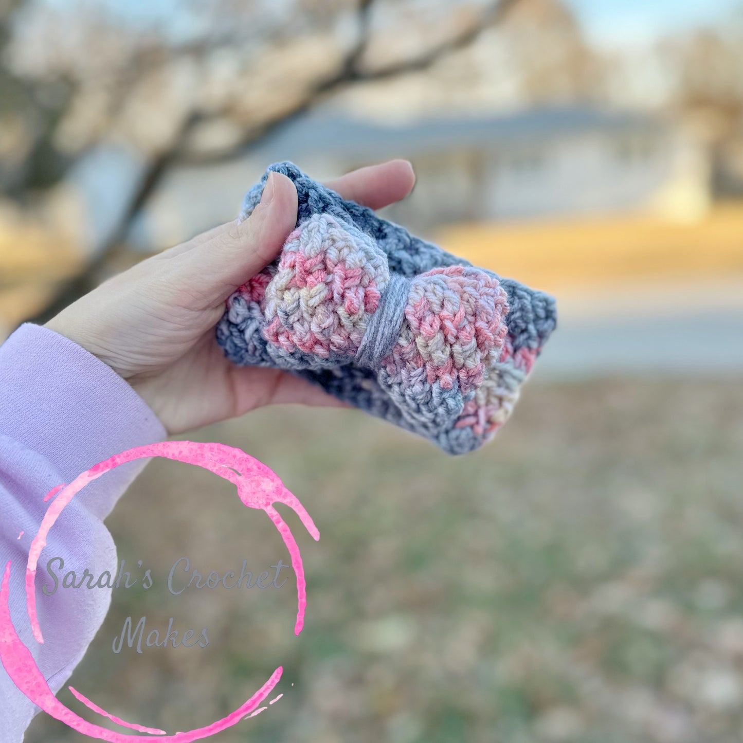 Rainbow Bow Headband, Newborn