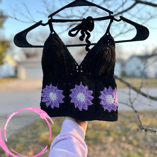 Adult Black Crop Top