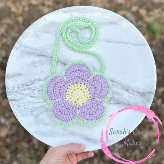 Purple/Mint/Lemon Flower Purse