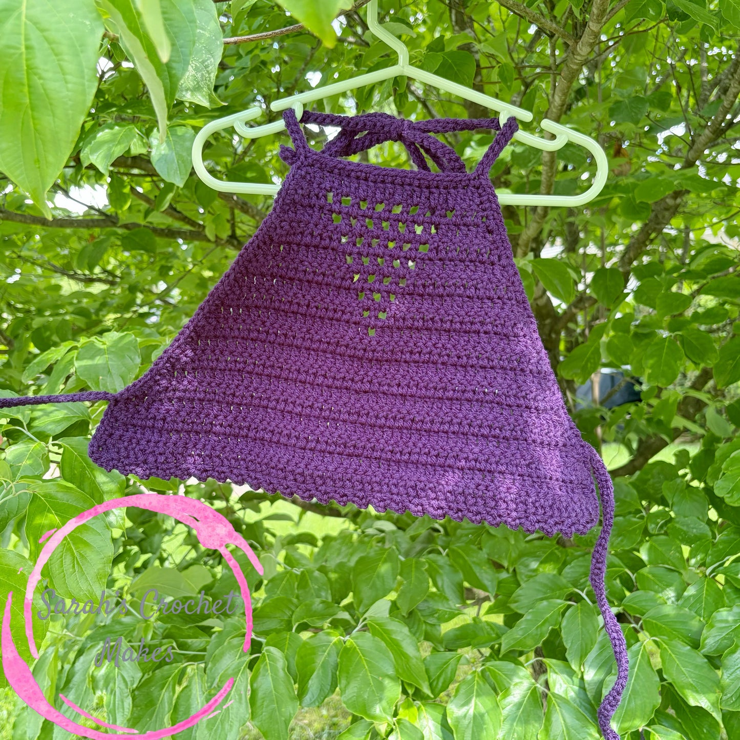 Eggplant Purple Open Back Halter Top