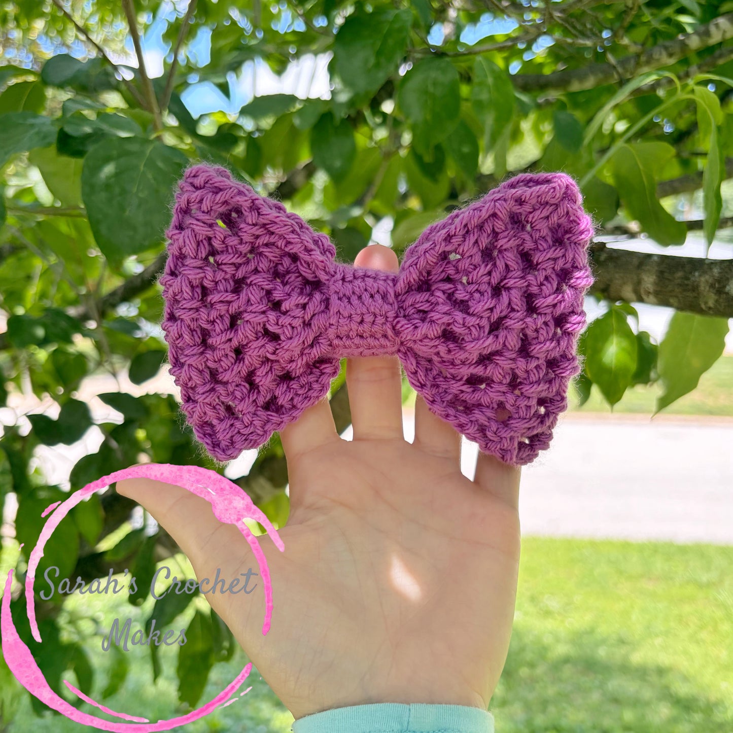 Amethyst Mesh 5.5" Bow (ON CLIP)