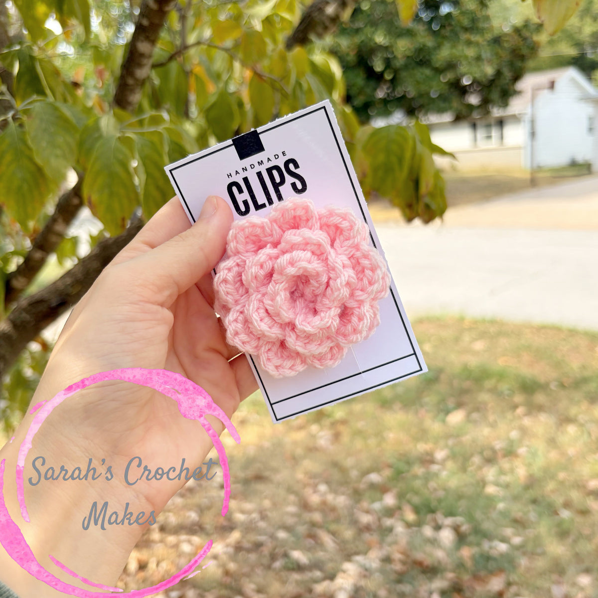Light Pink Rose Hair Clip