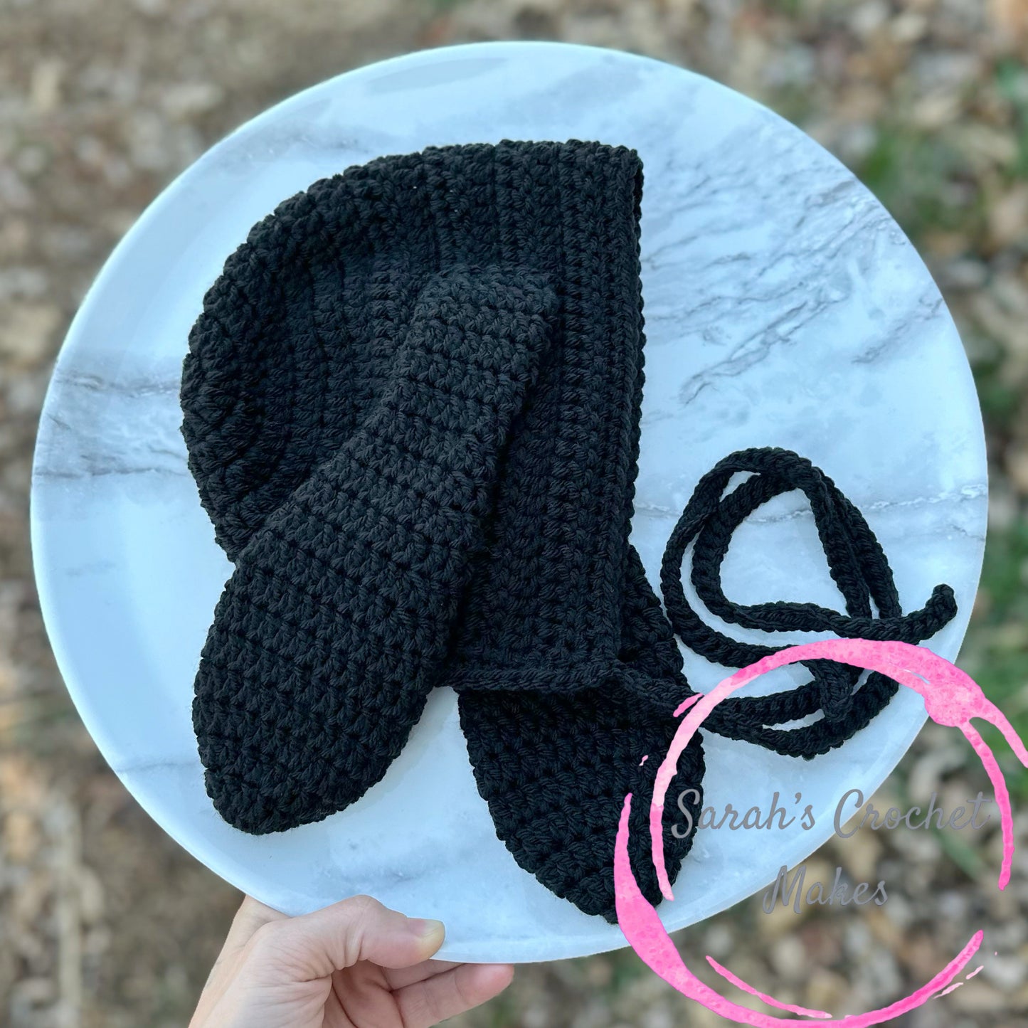 Black Bunny Bonnet