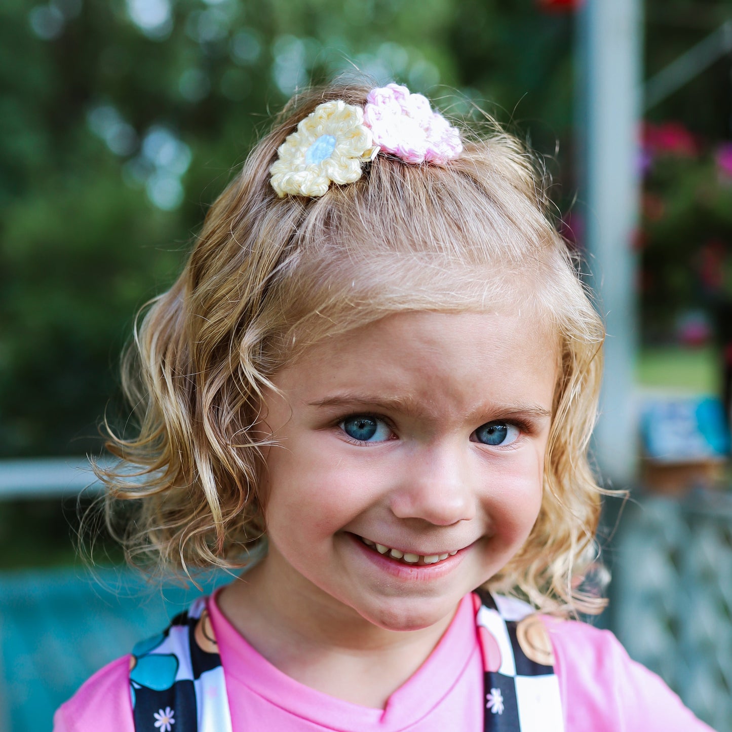 Mini Flower Piggie Hair Clips