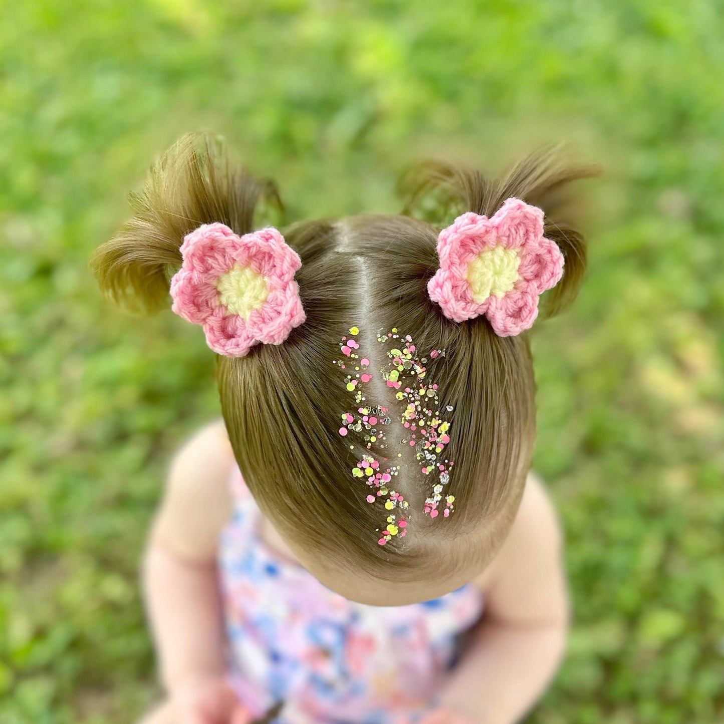 Flower Piggie Hair Clips