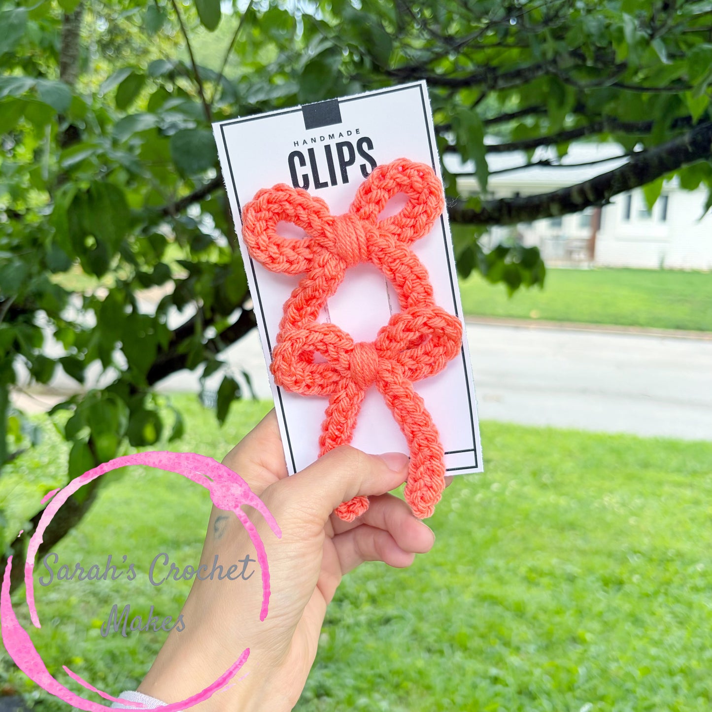 Mango 3" Handtied Piggies (ON CLIP)