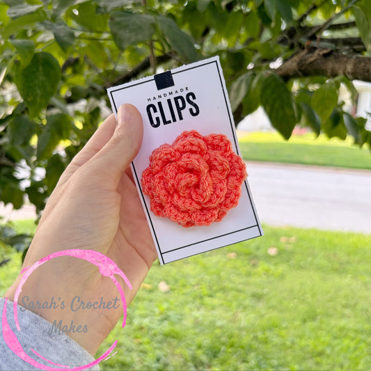 Mango Rose Hair Clips (ADD 2 FOR PIGGIES)