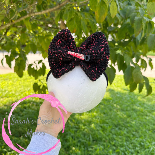 5" Black Blood Splatter on Nylon