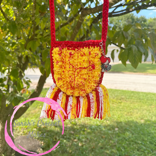 Blood Splatter Boho Purse
