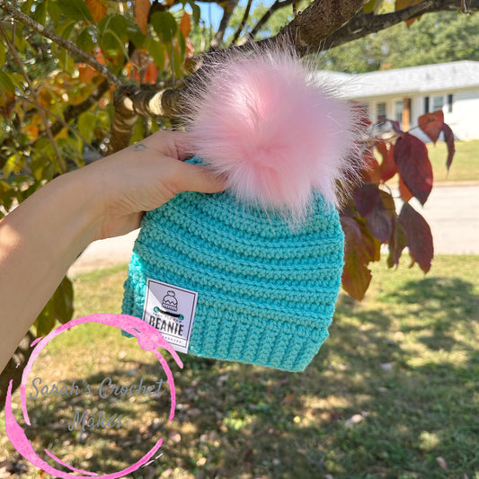 Turquoise Beanie, 12 months - 3 years