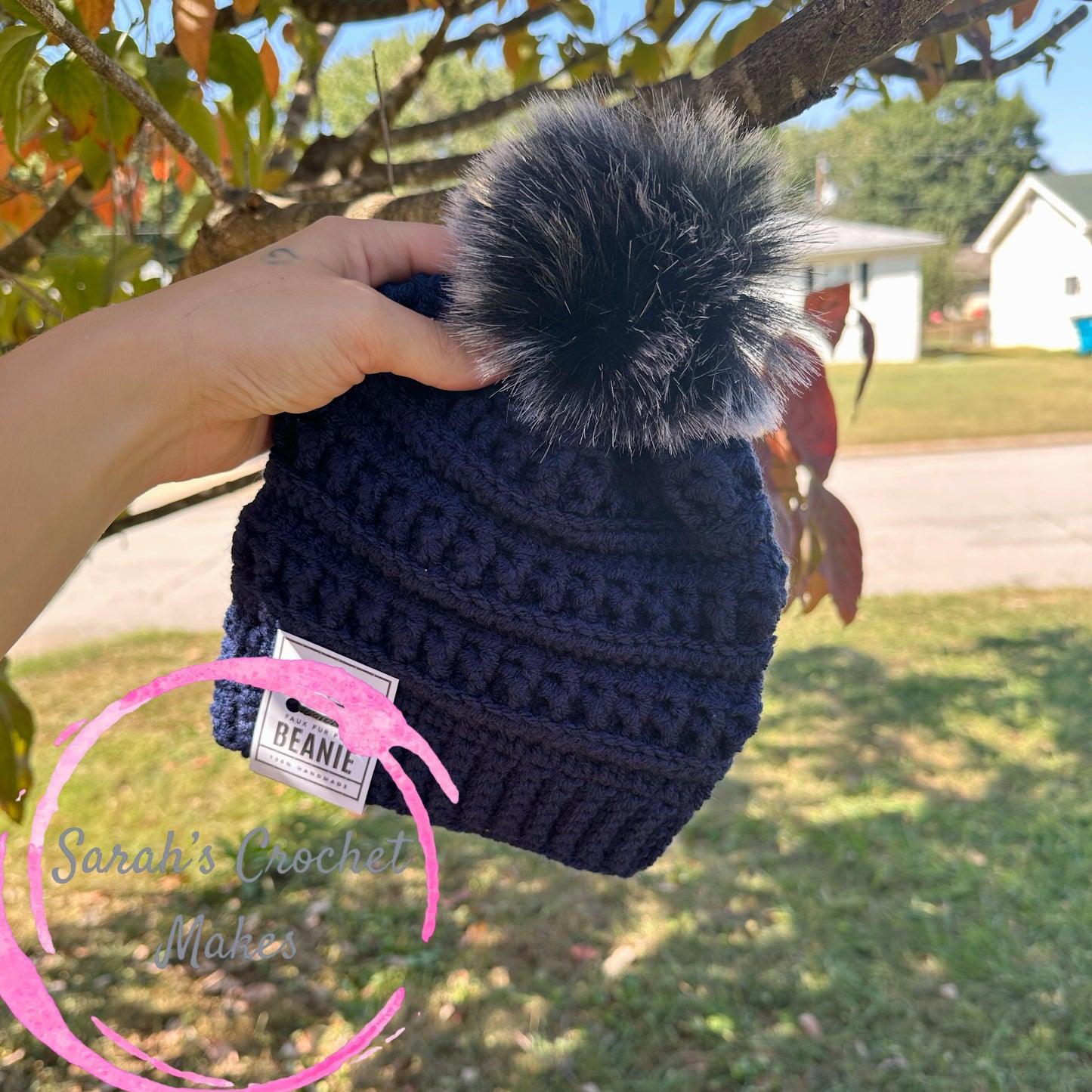 Navy Beanie, 12 months - 3 years old