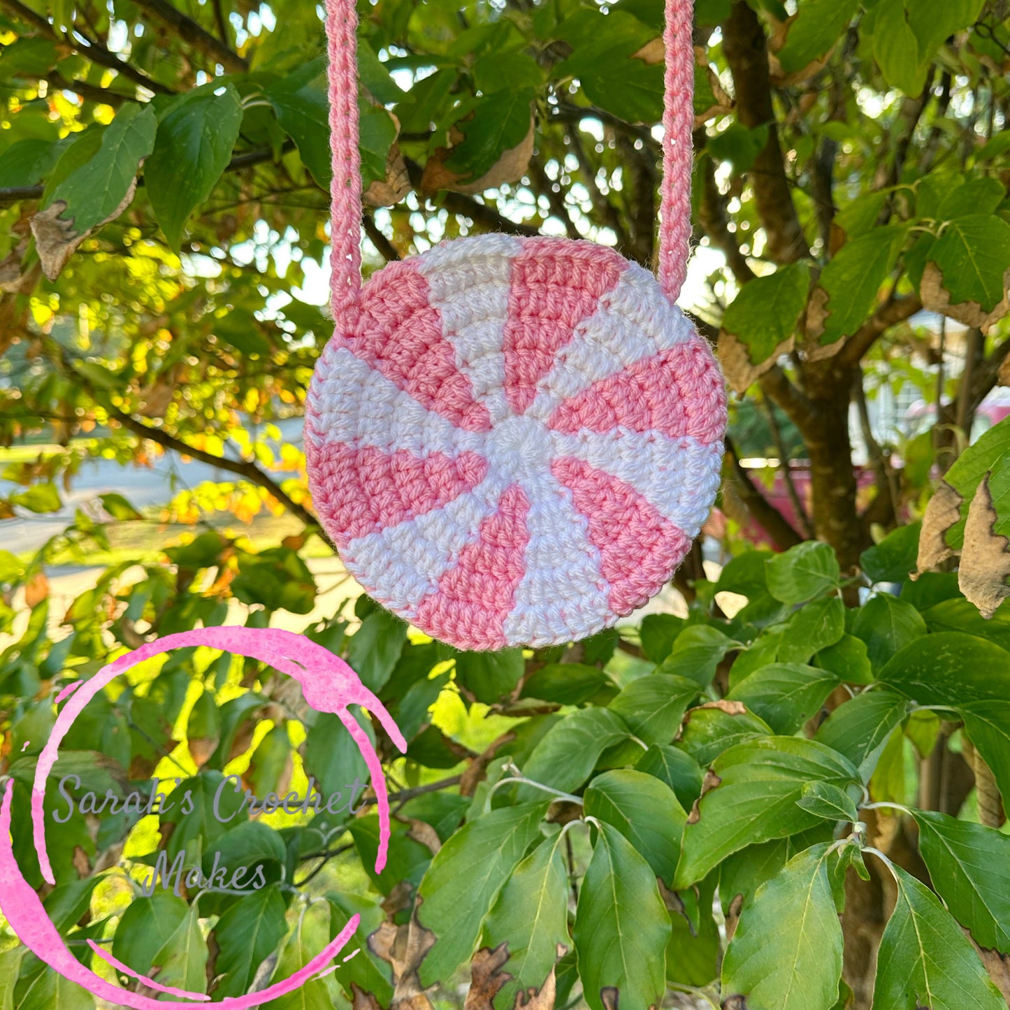 Pink Peppermint Swirl Purse