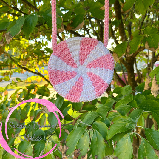 Pink Peppermint Swirl Purse