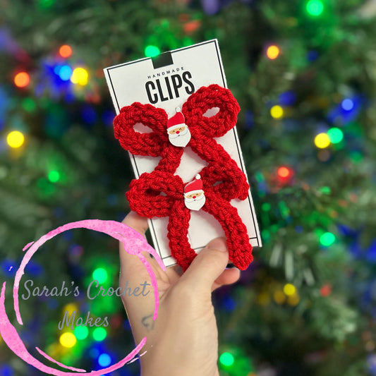 Hand-Tied Santa Bows, on CLIPS
