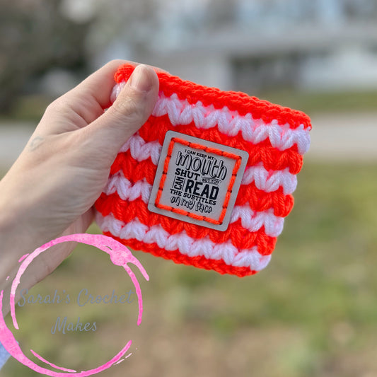 Neon Orange/White Drink Sleeve