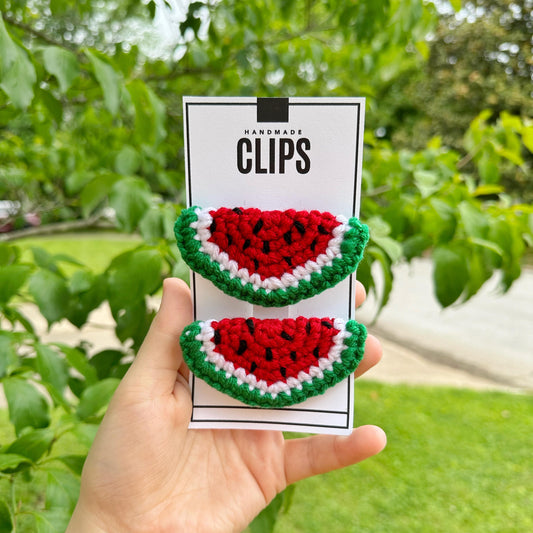 Watermelon Hair Clips