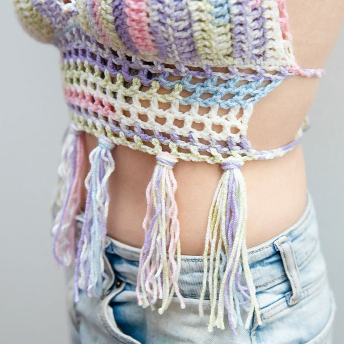 Womens Fringe Crop Top