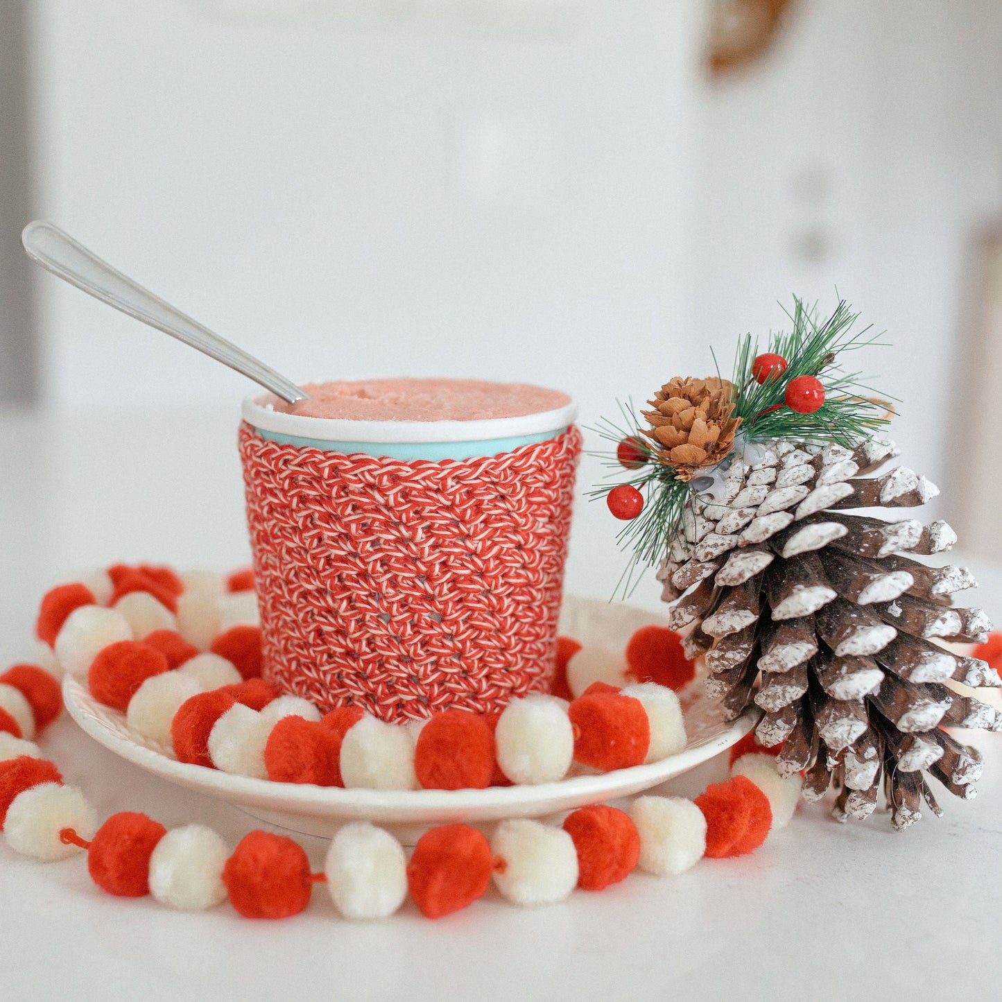 Christmas ice cream cozy