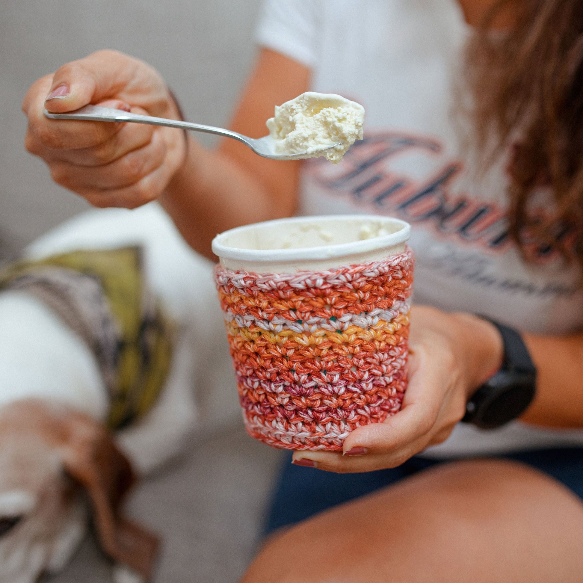 Fall ice cream cozy