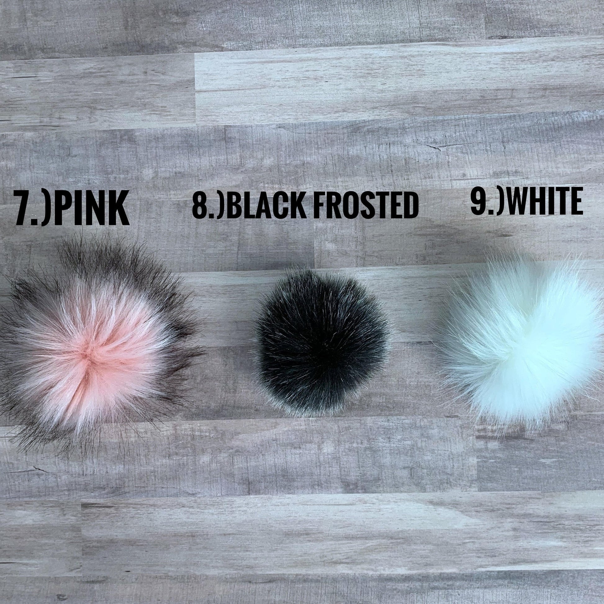 Faux fur pom pom chart