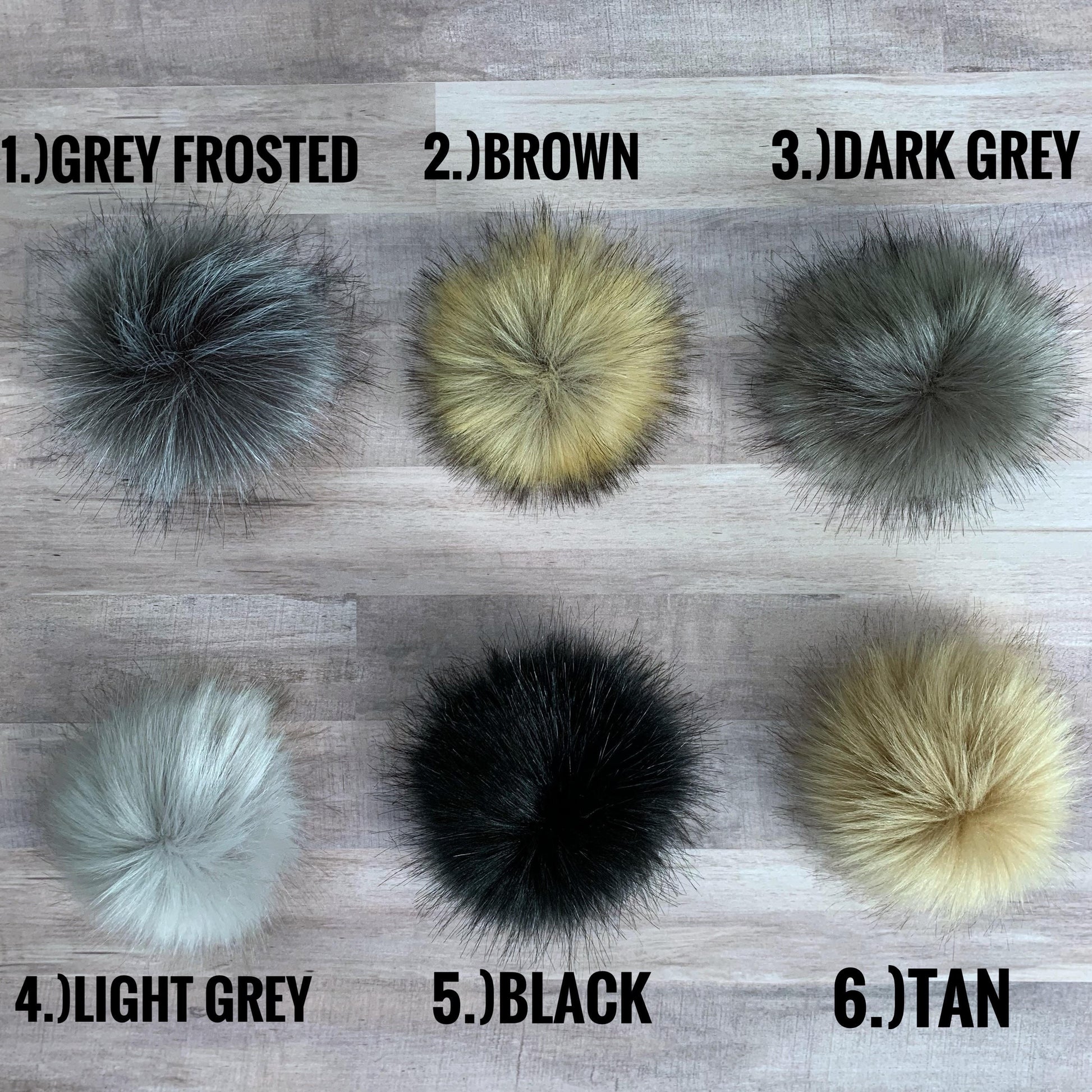 Faux fur pom pom chart